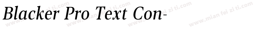 Blacker Pro Text Con字体转换
